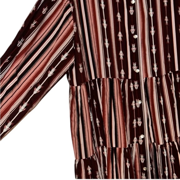 Wrangler Retro Port Royale Western Snap Tiered Dress Size Small NWT - Picture 7 of 9